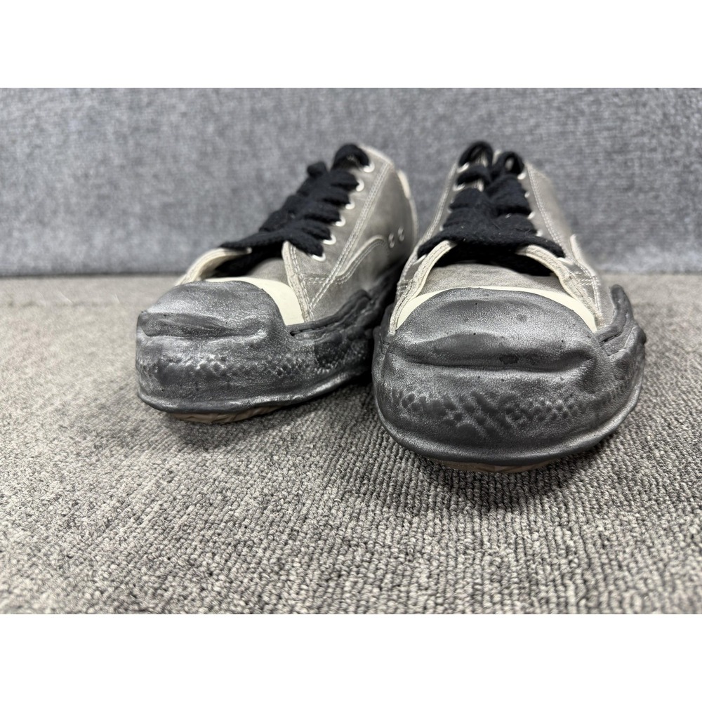 Maison Mihara Yasuhiro Shoes Mens 11 Gray Canvas Low Top Casual Sneakers Lace Up - Picture 10 of 15